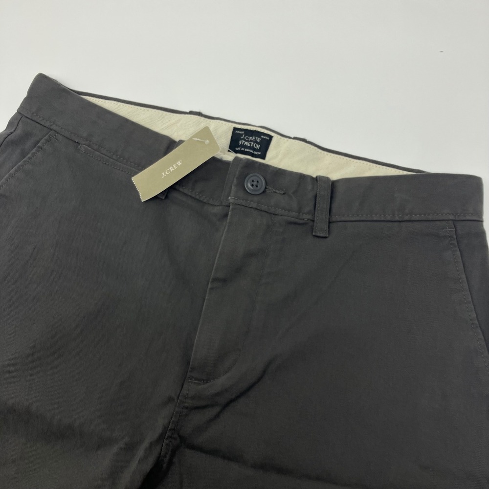 NEW J.Crew Men's 250 Skinny Stretch Chino Pants 30x34 Gray Slim Fit Style AB613